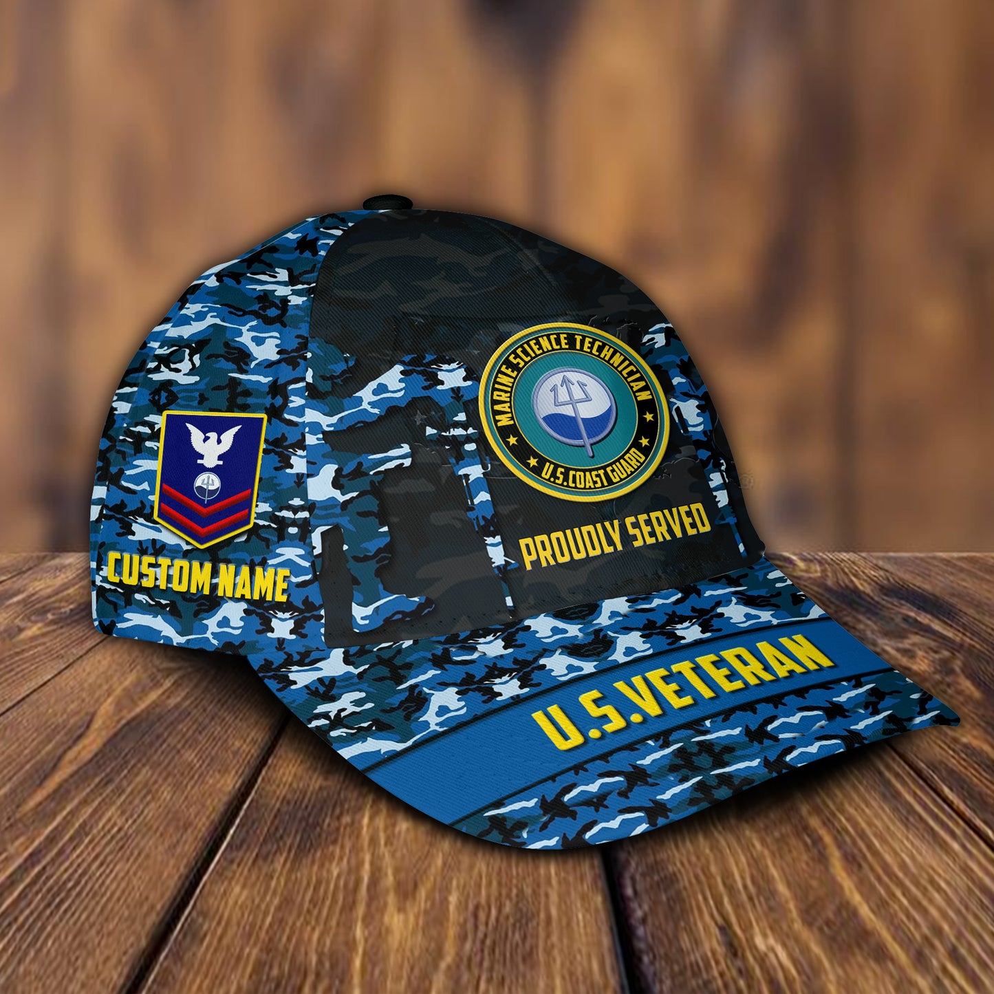 US Military – Coast Guard Rating All Over Print Cap