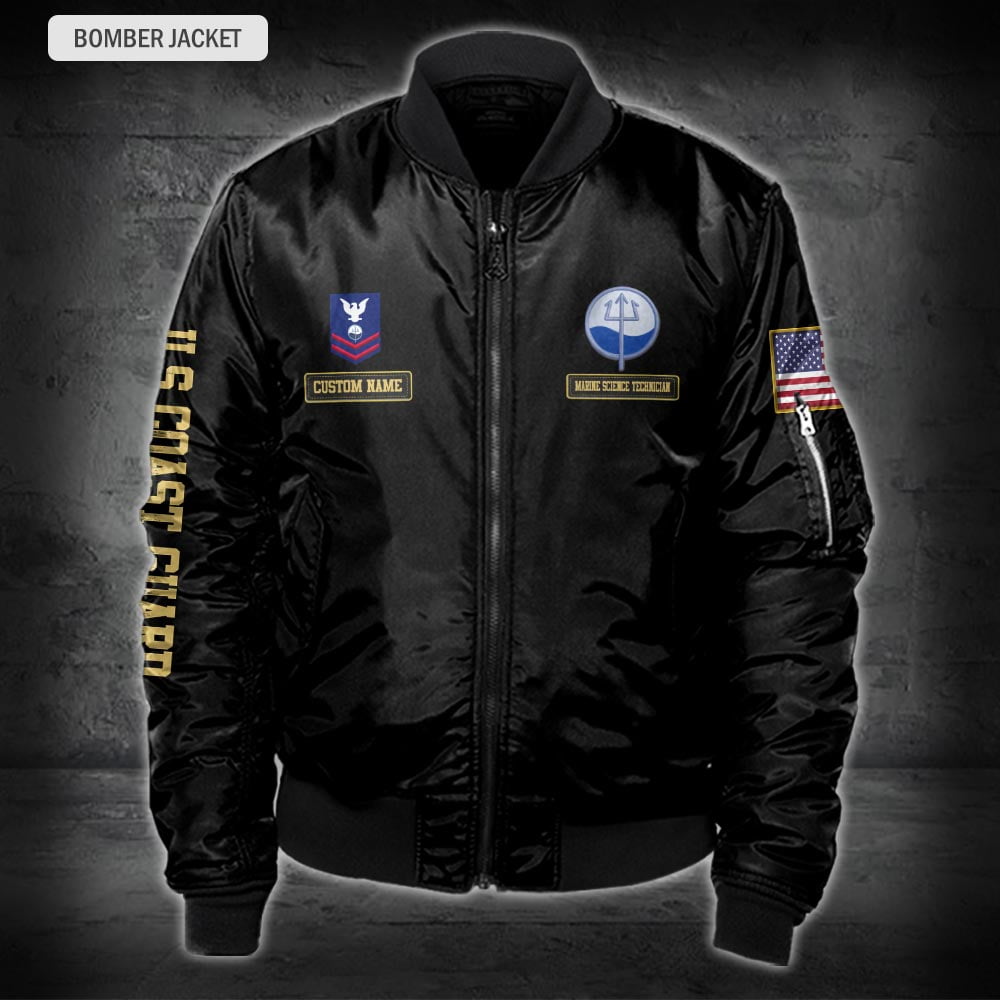 US Military – Coast Guard Rating All Over Print Bomber Jacket