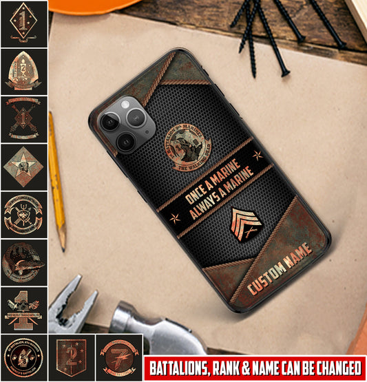 Personalized US Military - Marine Battalion Phone Case Printed