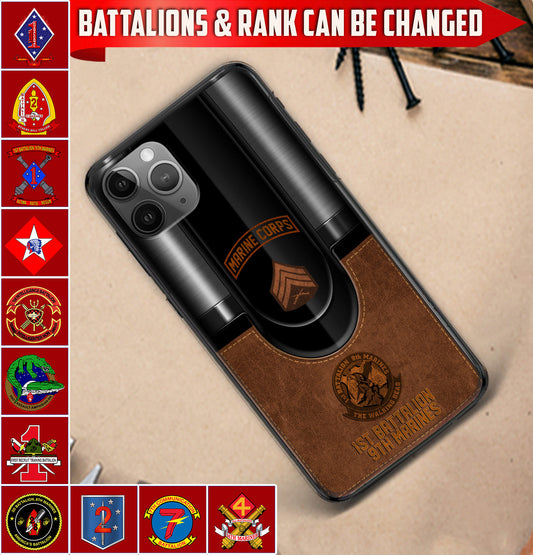 Personalized US Military - Marine Battalion Phone Case Printed