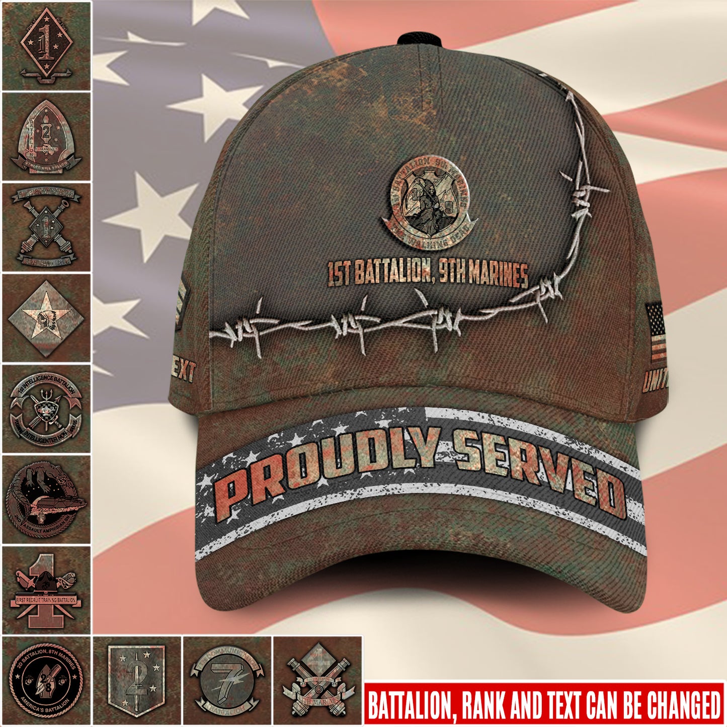 US Militär – Marine Battalion All Over Print Cap