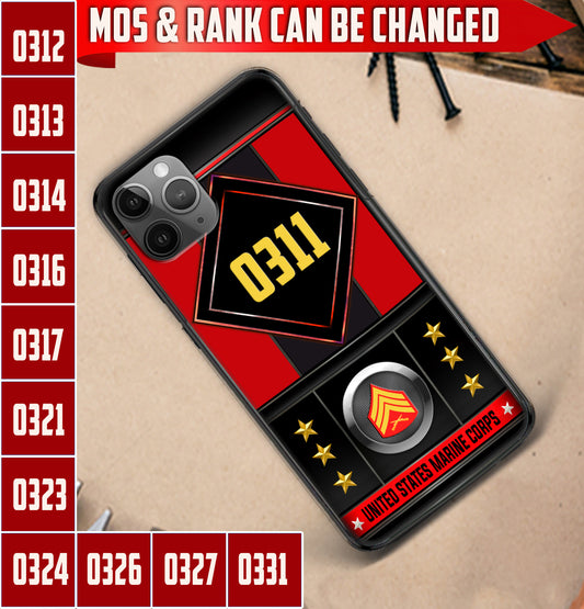 Personalized US Military - Marine MOS Phone Case Printed