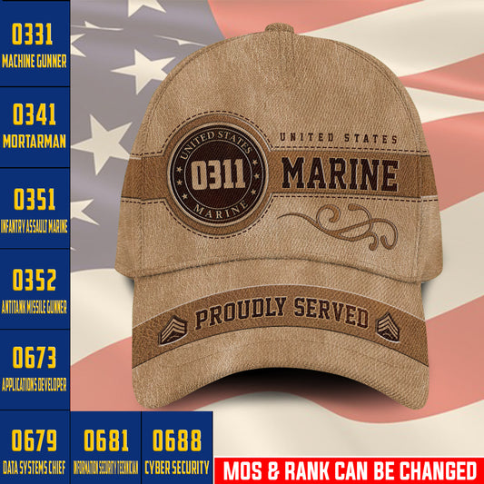 US Military – Marine MOS All Over Print Cap