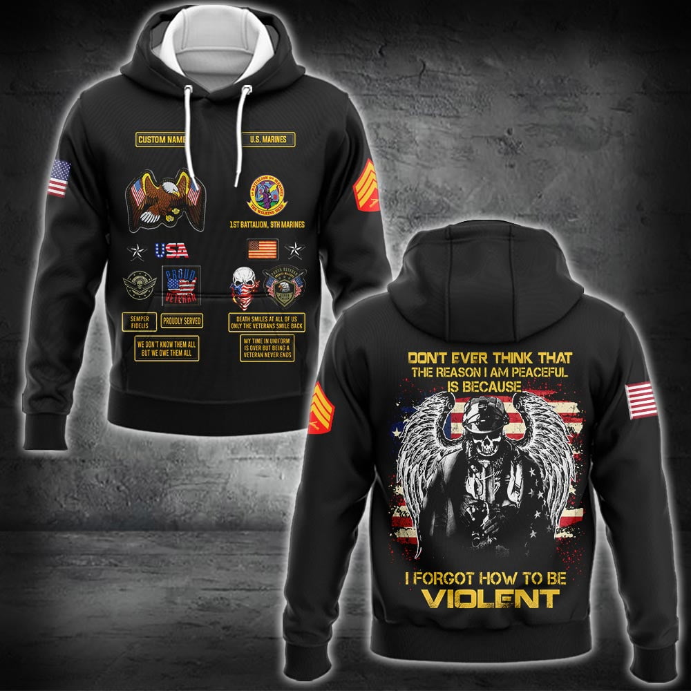 US Military – Marine Battalion All Over Print Hoodie