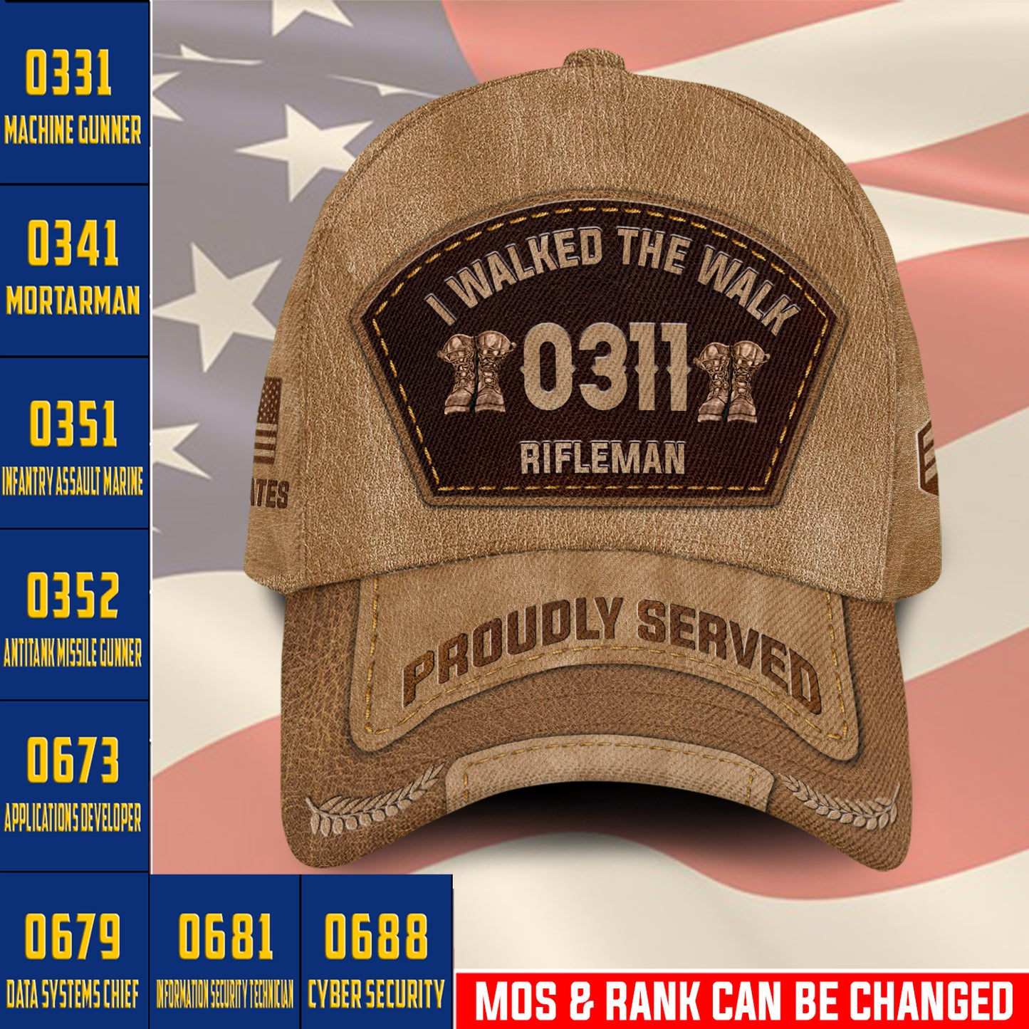 US Military – Marine MOS All Over Print Cap