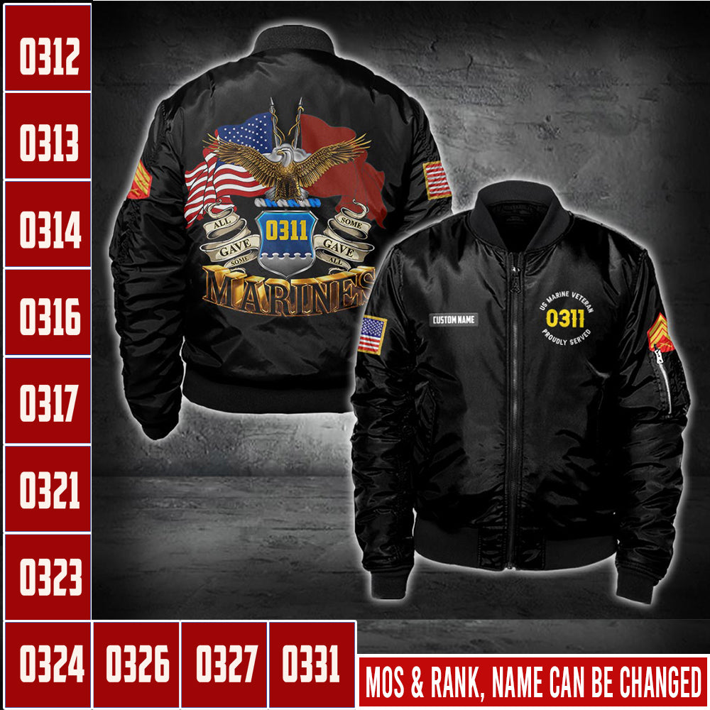 US Military – Marine MOS All Over Print Bomber Jacket