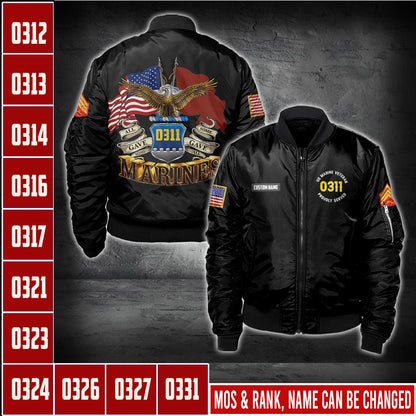 US Militär – Marine MOS Bomberjacke mit Allover-Print