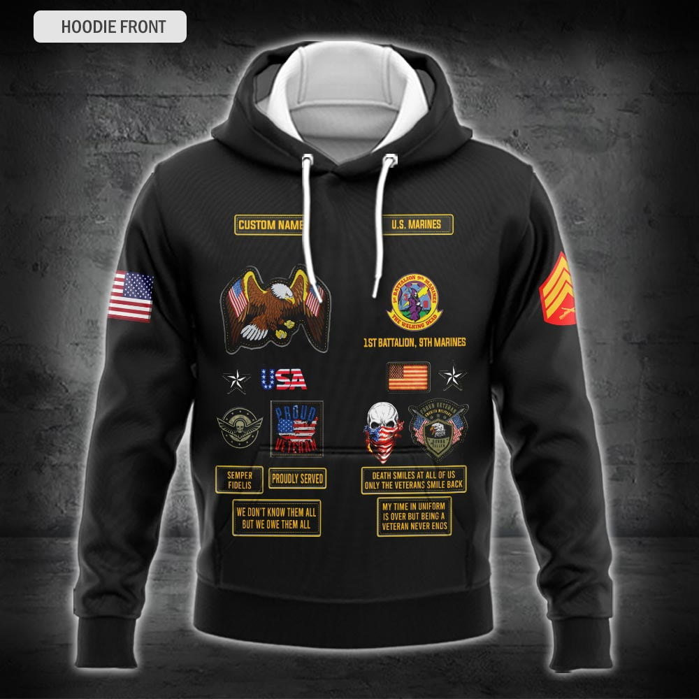 US Military – Marine Battalion All Over Print Hoodie