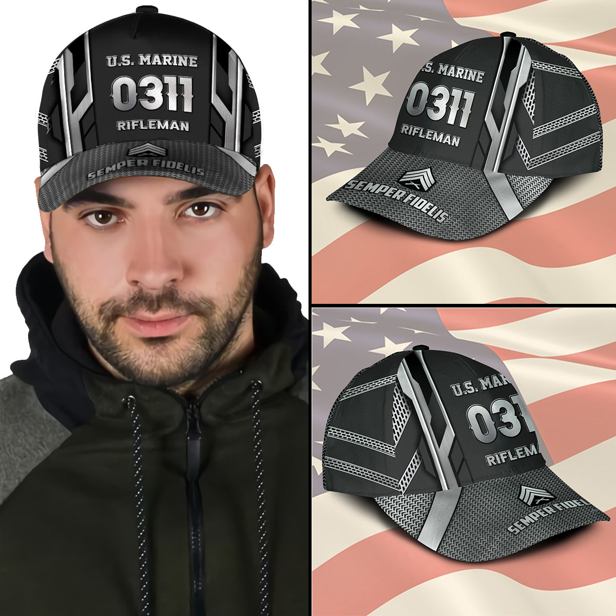 US Militär – Marine MOS All Over Print Cap