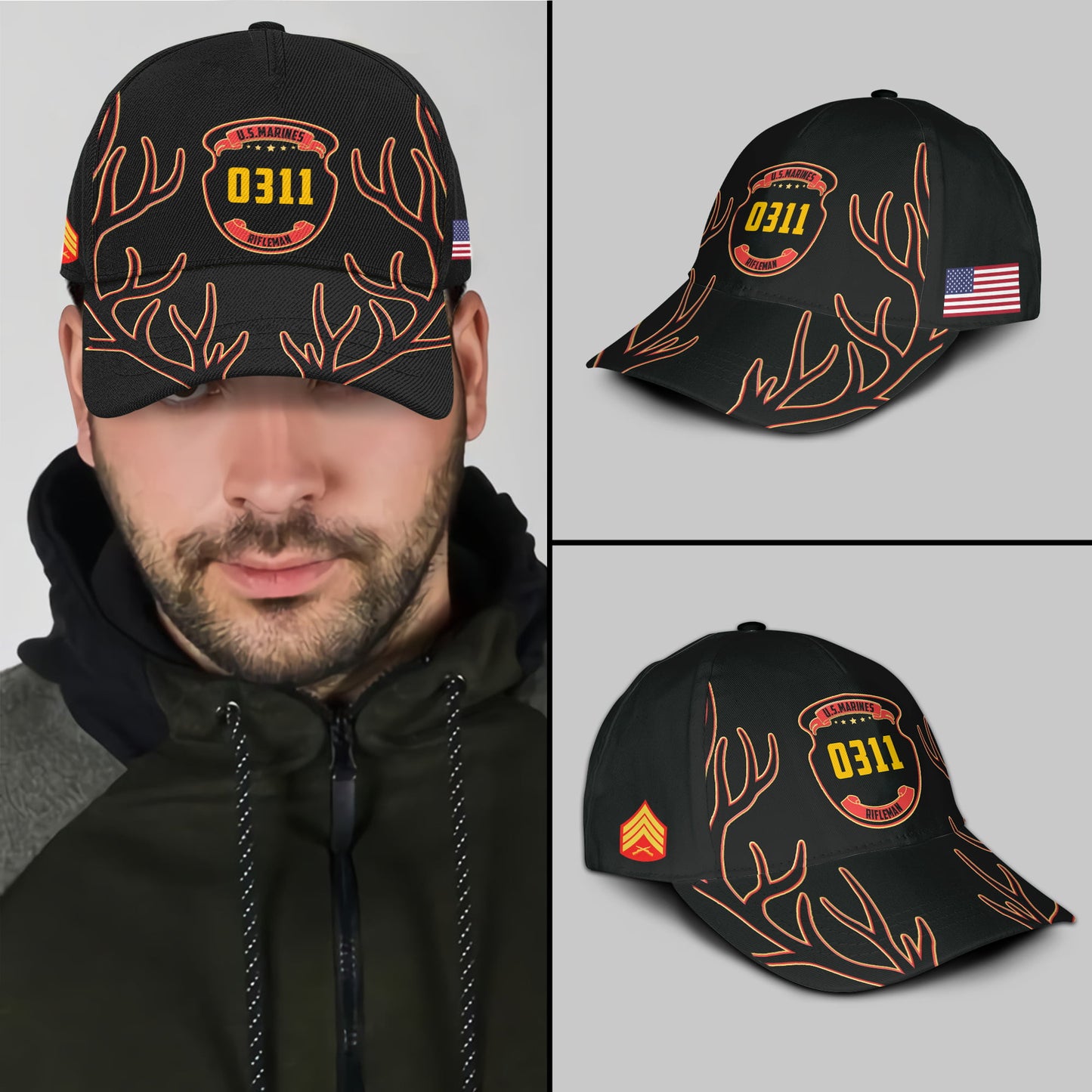 US Military – Marine MOS All Over Print Cap