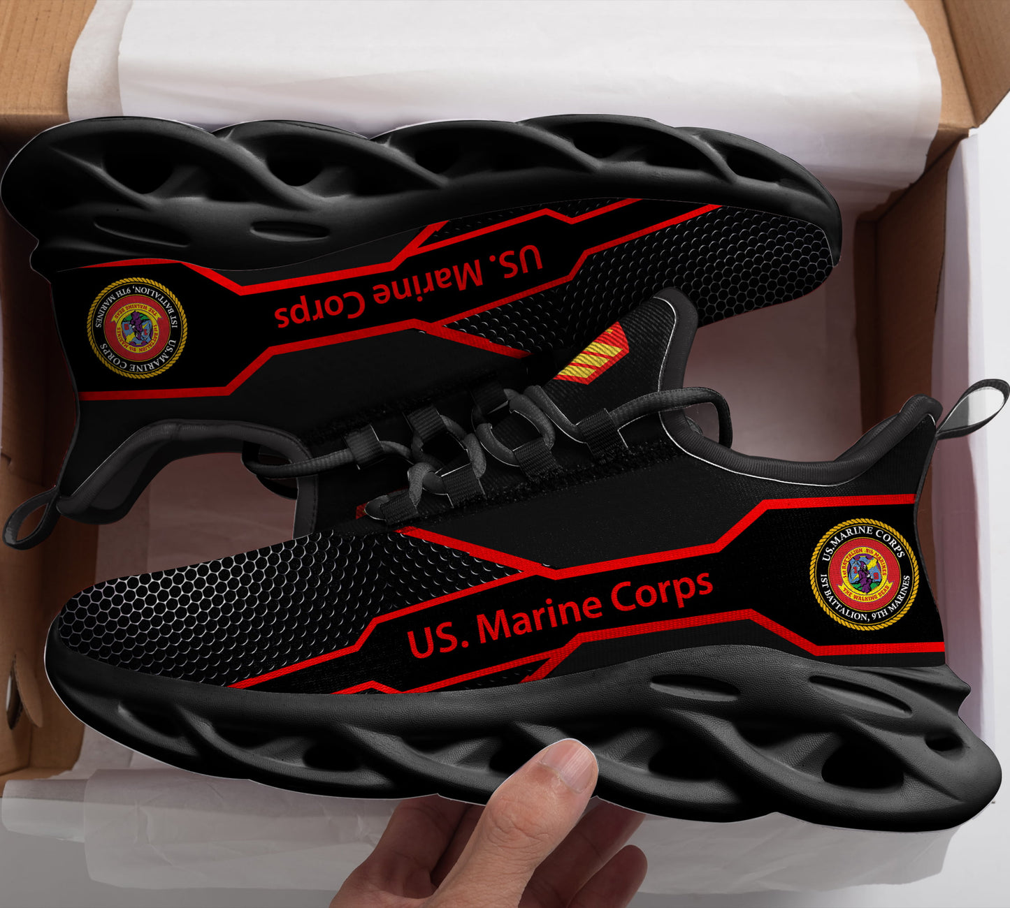 US Military – Marine Battalion All Over Print Sneakers