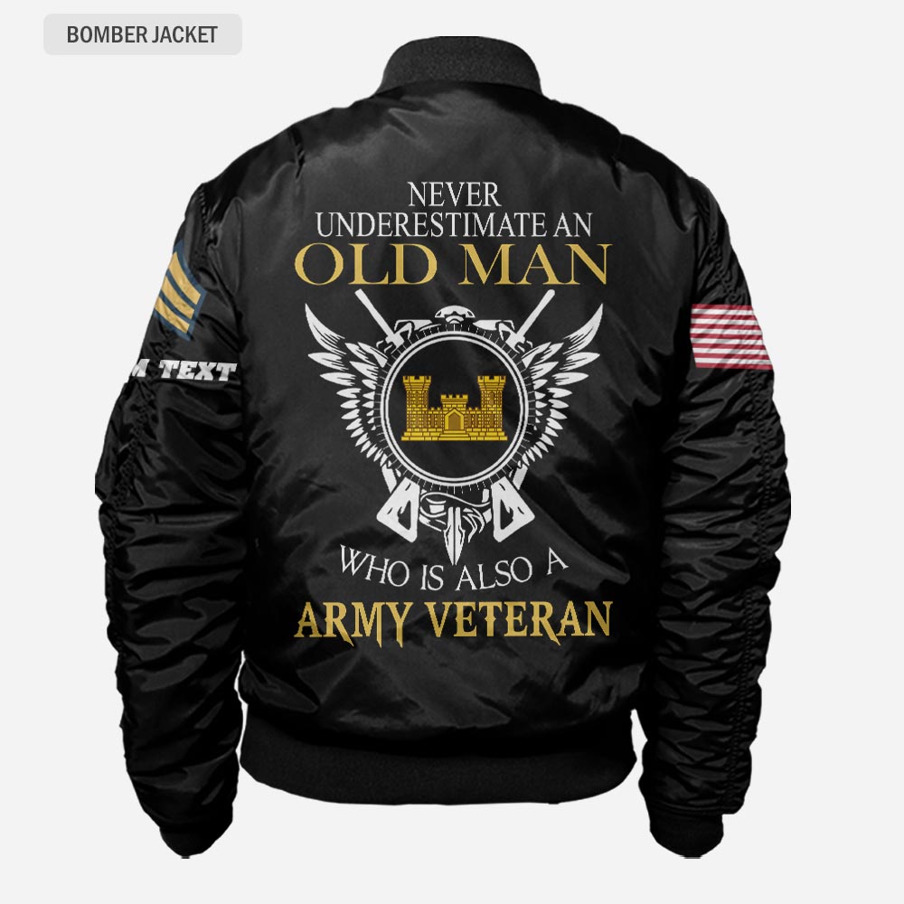 US Militär – Army Branch Bomberjacke mit Allover-Print