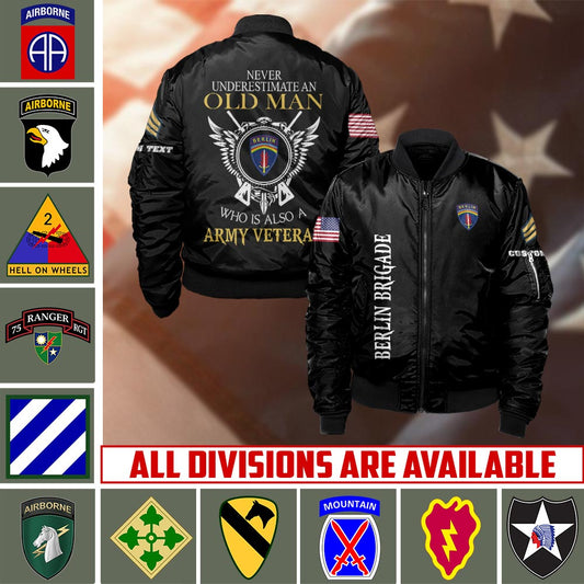 US Militär – Bomberjacke mit Allover-Print der Army Division