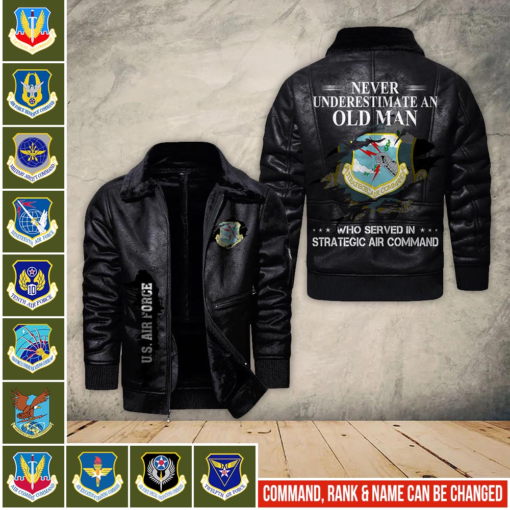 US Military - Air Force Command - Leather Jacket For Veterans