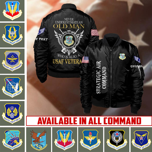 US Militär – Bomberjacke mit Allover-Print des Air Force Command