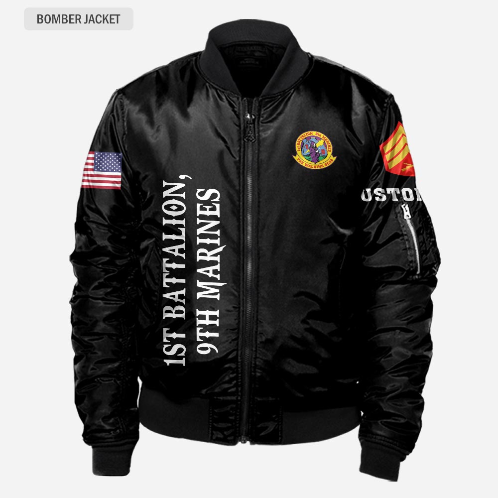 US Militär – Bomberjacke mit Allover-Print des Marinebataillons