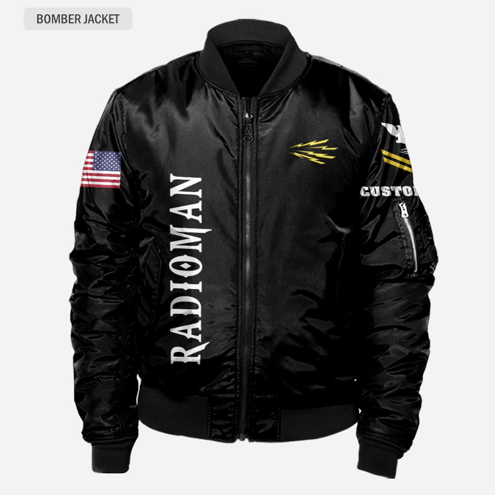 US Militär – Navy Rating Bomberjacke mit Allover-Print