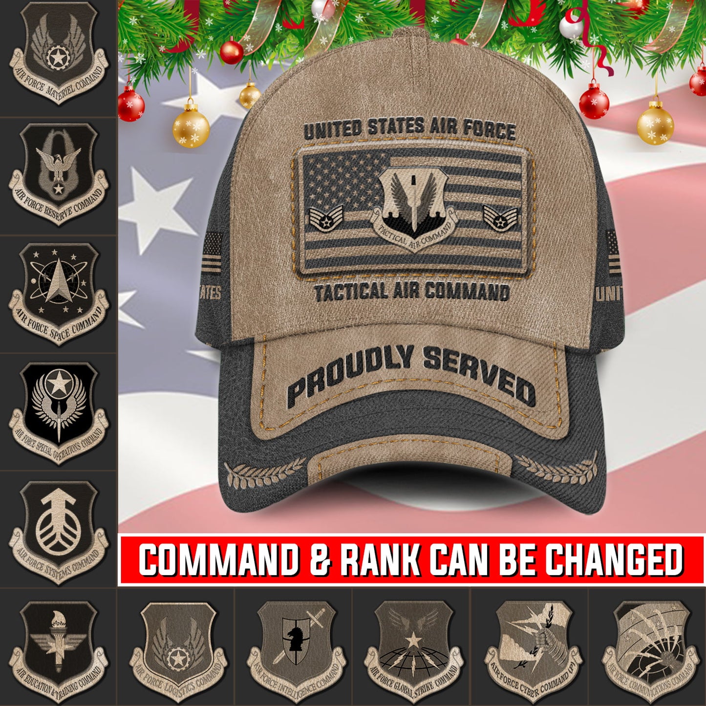 US Military – Air Force Command All Over Print Cap