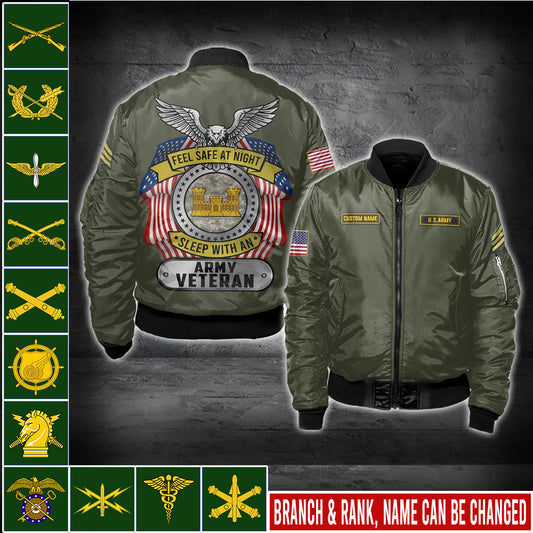 US Military – Army Branch All Over Print Bomber Jacket