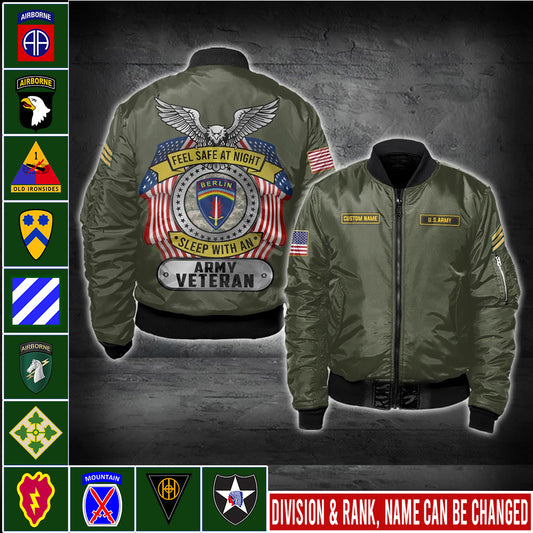 US Military – Army Division All Over Print Bomber Jacket